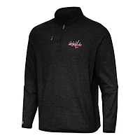 Antigua Heather Washington Capitals Certain Quarter-Zip Tri-Blend Sweatshirt