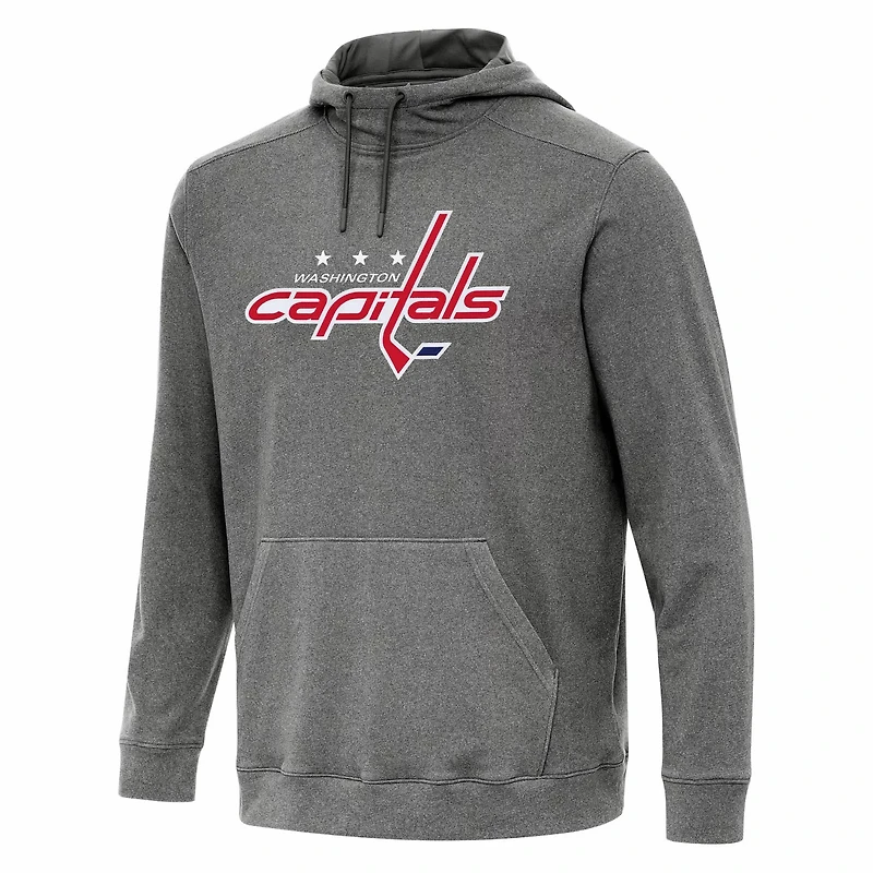 Antigua Heather Washington Capitals Cloud Pullover Hoodie