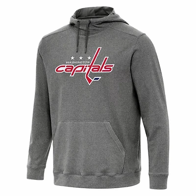 Antigua Heather Washington Capitals Cloud Pullover Hoodie