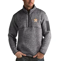 Antigua Heathered Houston Astros Fortune Half-Zip Sweater