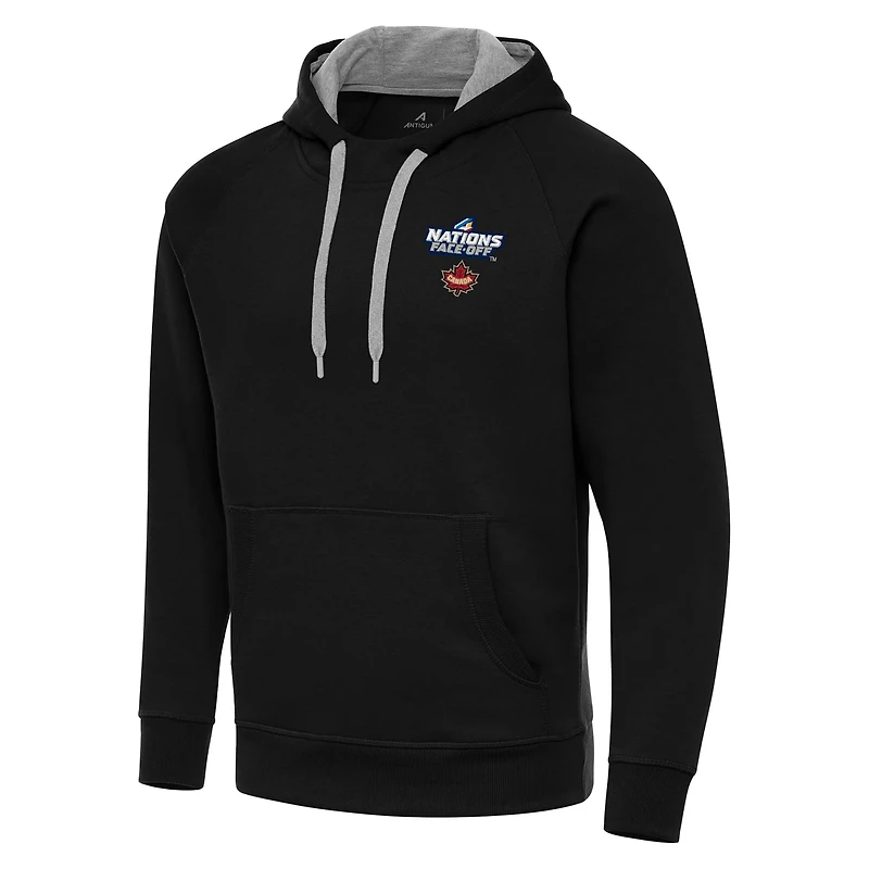 Antigua Hockey Canada 2025 4 Nations Face Off Victory Pullover Hoodie