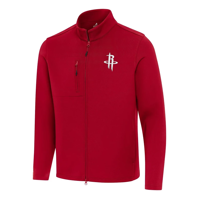 Antigua Houston Rockets Objection Double-Peached Full-Zip Jacket
