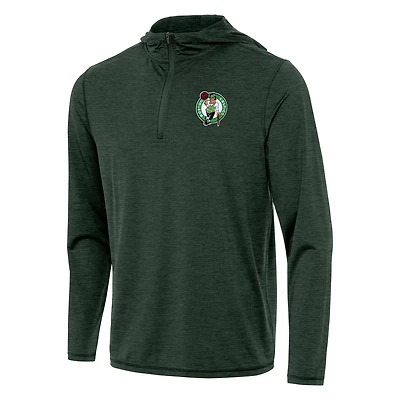 Antigua Hunter Boston Celtics Tidy Quarter-Zip Hoodie
