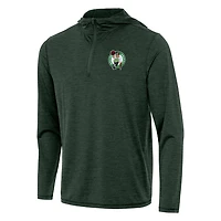Antigua Hunter Boston Celtics Tidy Quarter-Zip Hoodie