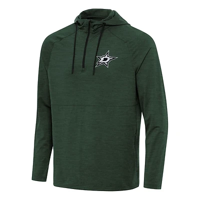 Antigua Hunter Dallas Stars Spikes Quarter-Zip Hoodie