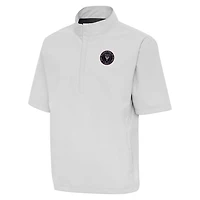 Antigua Inter Miami CF Brisk Short Sleeve Quarter-Zip Windshirt