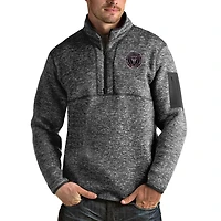 Antigua Inter Miami CF Fortune Quarter-Zip Pullover Jacket