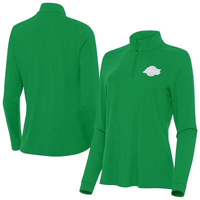 Antigua Kelly Los Angeles Lakers St Patrick's Day Intent Quarter-Zip Top