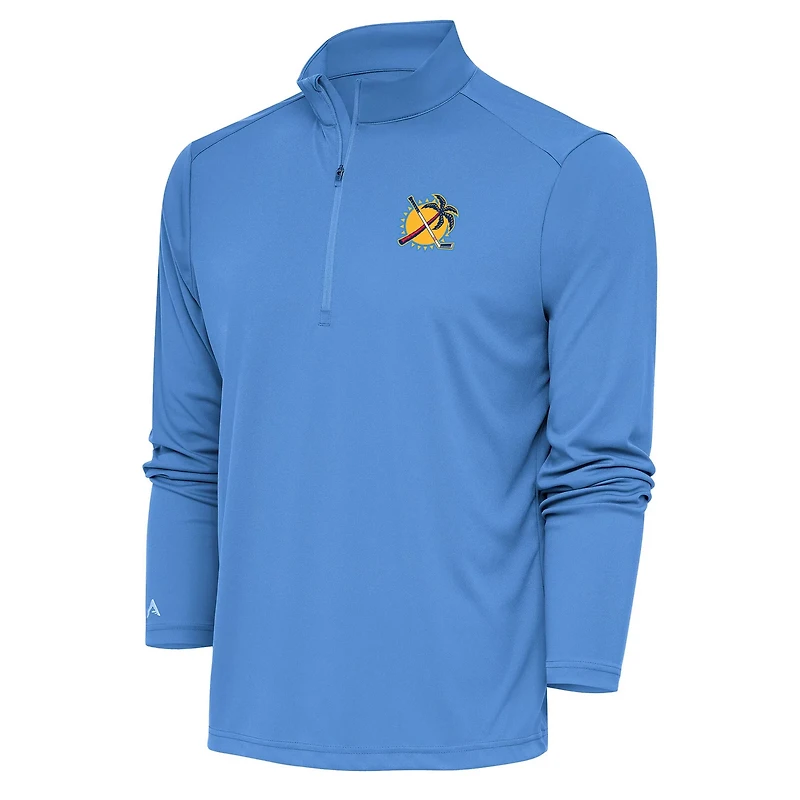 Antigua Light Florida Panthers Special Edition 20 Tribute Quarter-Zip Pullover Top