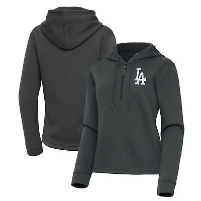 Antigua Los Angeles Dodgers Contemporary Quarter-Zip Hoodie