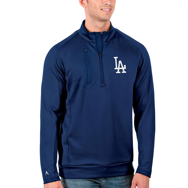 Antigua Los Angeles Dodgers Generation Quarter-Zip Pullover Jacket