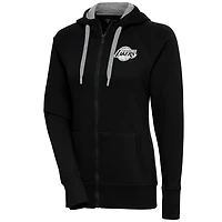 Antigua Los Angeles Lakers Brushed Metallic Victory Full-Zip Hoodie