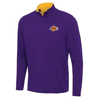 Antigua Los Angeles Lakers Content Quarter-Zip Top