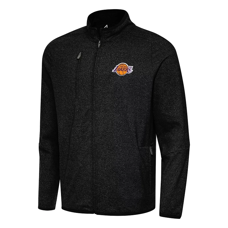 Antigua Los Angeles Lakers Hold-Up Full-Zip Tri-Blend Jacket