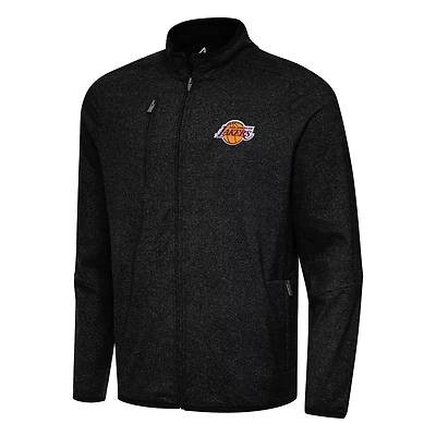 Antigua Los Angeles Lakers Hold-Up Full-Zip Tri-Blend Jacket