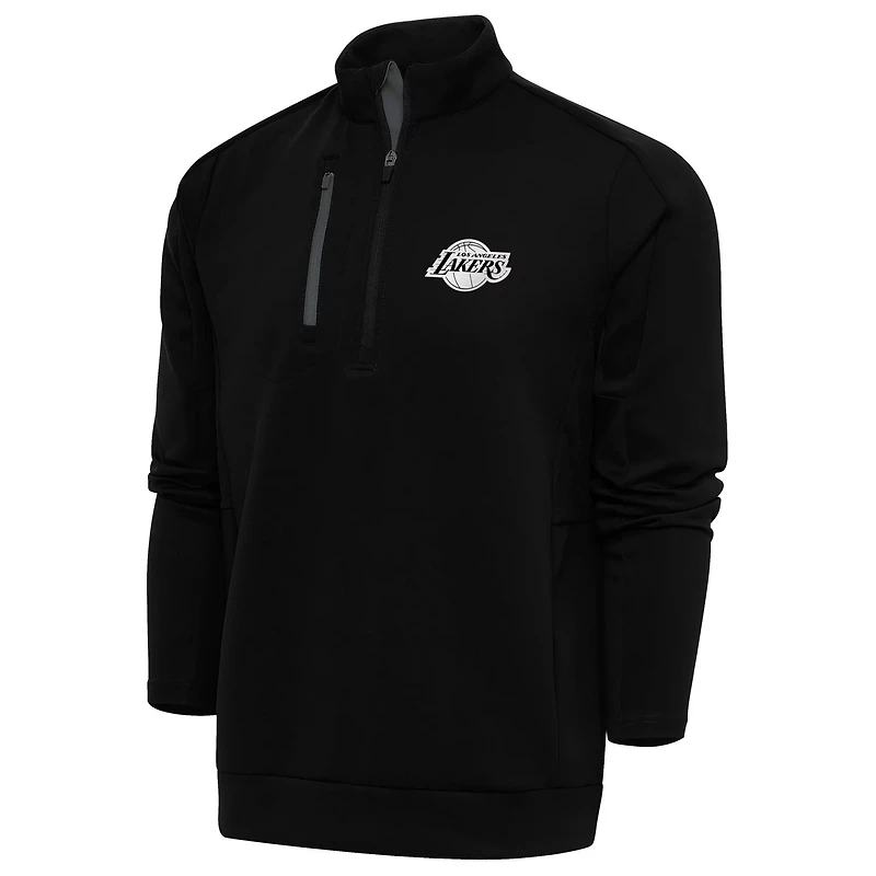 Antigua Los Angeles Lakers Metallic Logo Generation Quarter-Zip Top