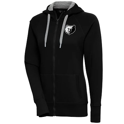 Antigua Memphis Grizzlies Brushed Metallic Victory Full-Zip Hoodie