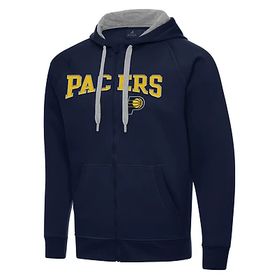 Antigua Indiana Pacers Big  Tall Victory Full-Zip Hoodie Jacket