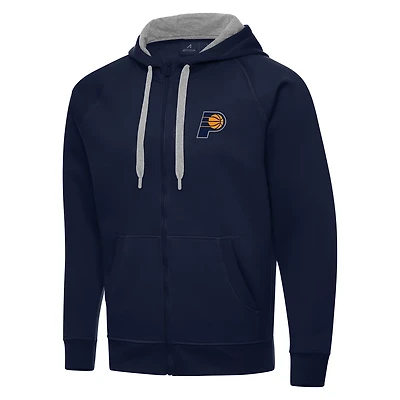 Antigua Indiana Pacers Big  Tall Victory Full-Zip Hoodie Jacket