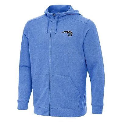 Antigua Heather Orlando Magic Effortless Full-Zip Hoodie Jacket