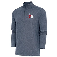 Antigua Men's Philadelphia 76ers Hunk Quarter-Zip Pullover Top