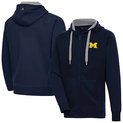 Antigua Michigan Wolverines Big  Tall Victory Full-Zip Hoodie