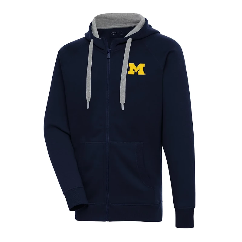 Antigua Michigan Wolverines Big  Tall Victory Full-Zip Hoodie