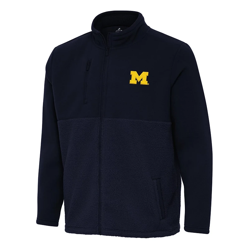 Antigua Michigan Wolverines Daily Fused Full-Zip Jacket