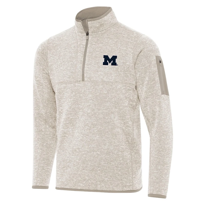 Antigua Michigan Wolverines Fortune Half-Zip Pullover Jacket