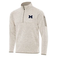 Antigua Michigan Wolverines Fortune Half-Zip Pullover Jacket