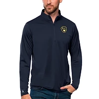 Antigua Milwaukee Brewers Tribute Quarter-Zip Pullover Top