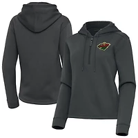 Antigua Minnesota Wild Contemporary Quarter-Zip Hoodie