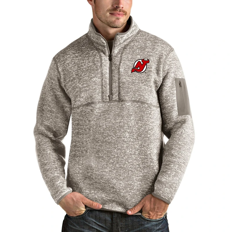 Antigua New Jersey Devils Fortune Half-Zip Pullover Jacket