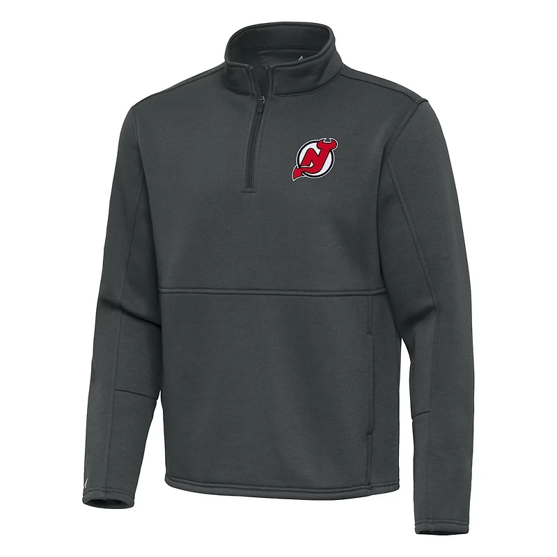 Antigua New Jersey Devils Twist Quarter-Zip Pullover Jacket