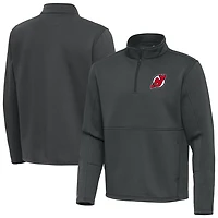 Antigua New Jersey Devils Twist Quarter-Zip Pullover Jacket