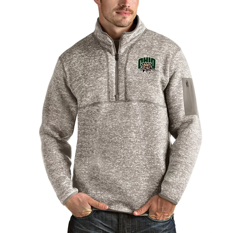 Antigua Ohio Bobcats Fortune Half-Zip Pullover Jacket