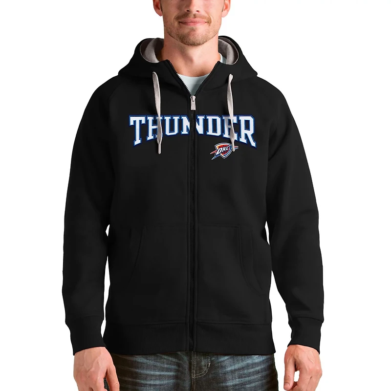 Antigua Oklahoma City Thunder Victory Full-Zip Hoodie
