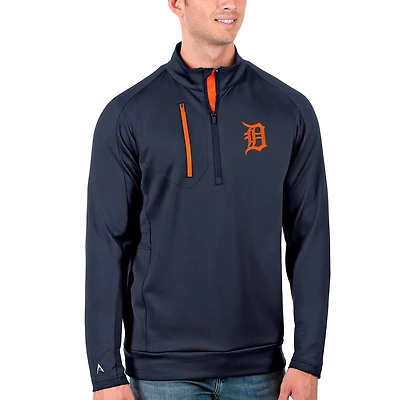 Antigua Orange Detroit Tigers Generation Quarter-Zip Pullover Jacket