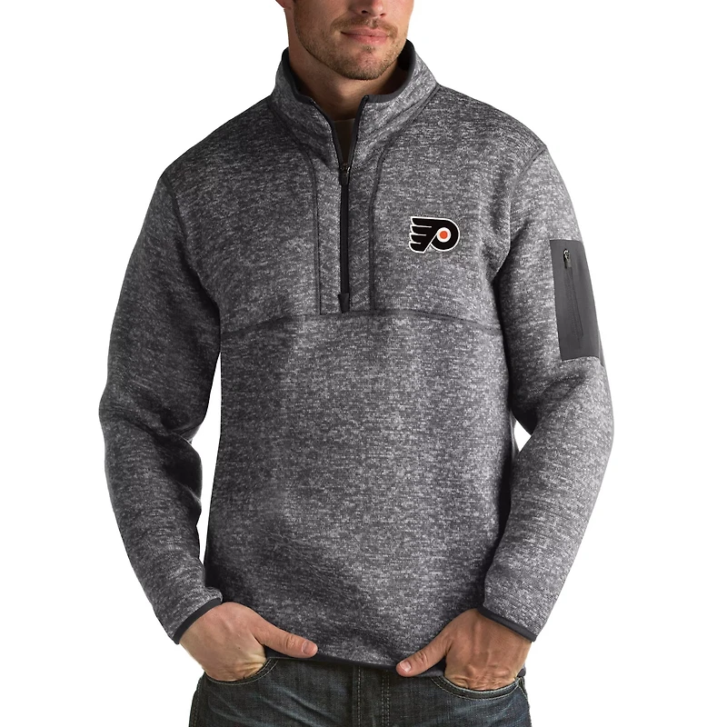 Antigua Philadelphia Flyers Fortune 1 2-Zip Pullover Jacket