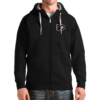 Antigua Philadelphia Flyers Logo Victory Full-Zip Hoodie