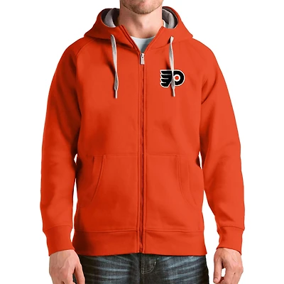 Antigua Philadelphia Flyers Logo Victory Full-Zip Hoodie
