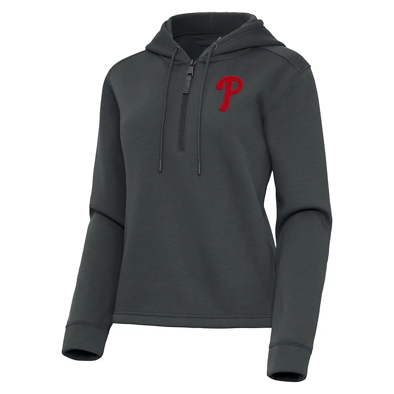 Antigua Philadelphia Phillies Contemporary Quarter-Zip Hoodie