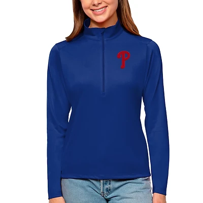 Antigua Philadelphia Phillies Tribute Quarter-Zip Pullover Top