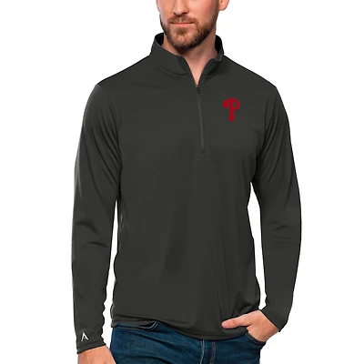 Antigua Philadelphia Phillies Tribute Quarter-Zip Pullover Top