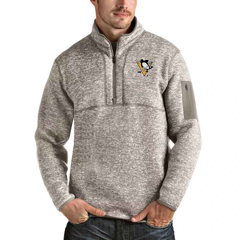 Antigua Pittsburgh Penguins Fortune Half-Zip Pullover Jacket