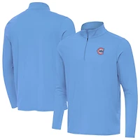 Antigua Powder Chicago Cubs Alternate Logo Intent Quarter-Zip Pullover