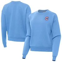 Antigua Powder Chicago Cubs Alternate Logo Victory Pullover Sweatshirt