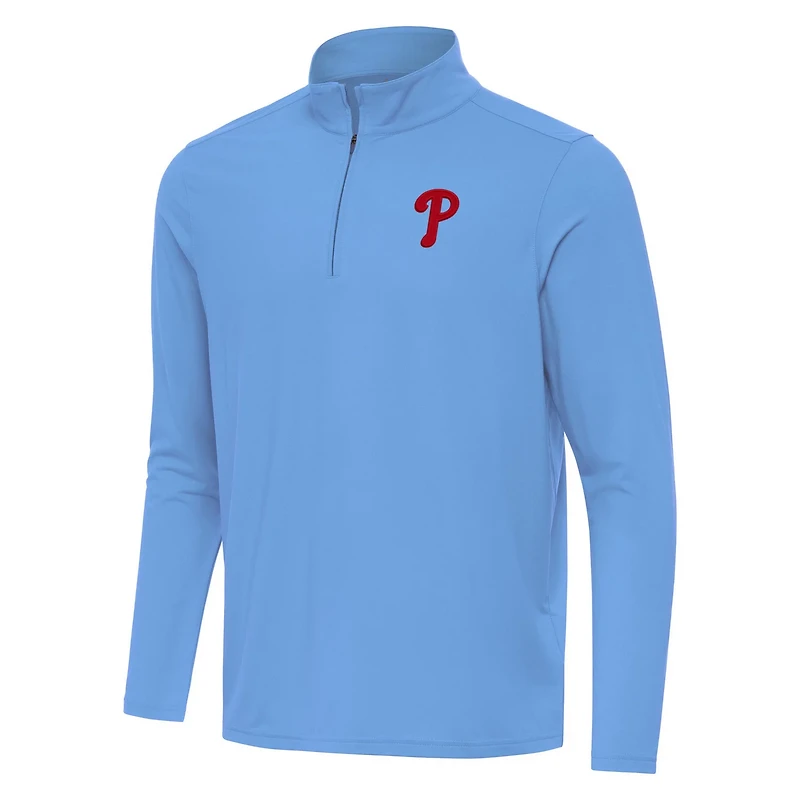 Antigua Powder Philadelphia Phillies Intent Quarter-Zip Top