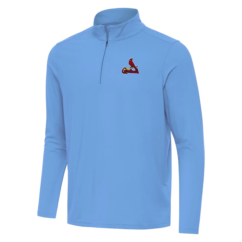Antigua Powder St Louis Cardinals Intent Quarter-Zip Top