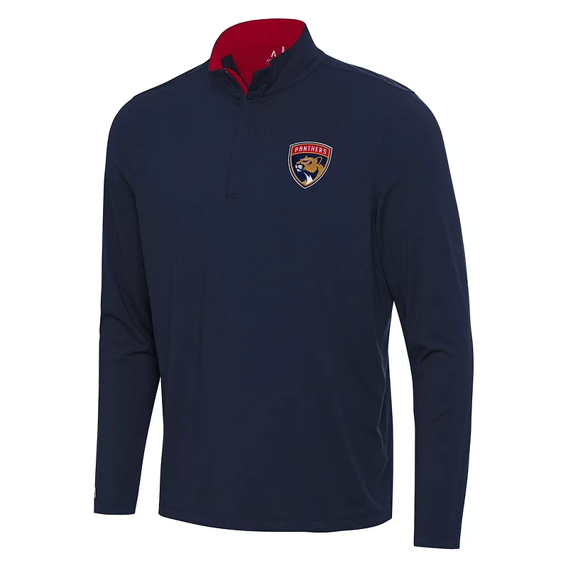 Antigua Red Florida Panthers Content Quarter-Zip Pullover Top